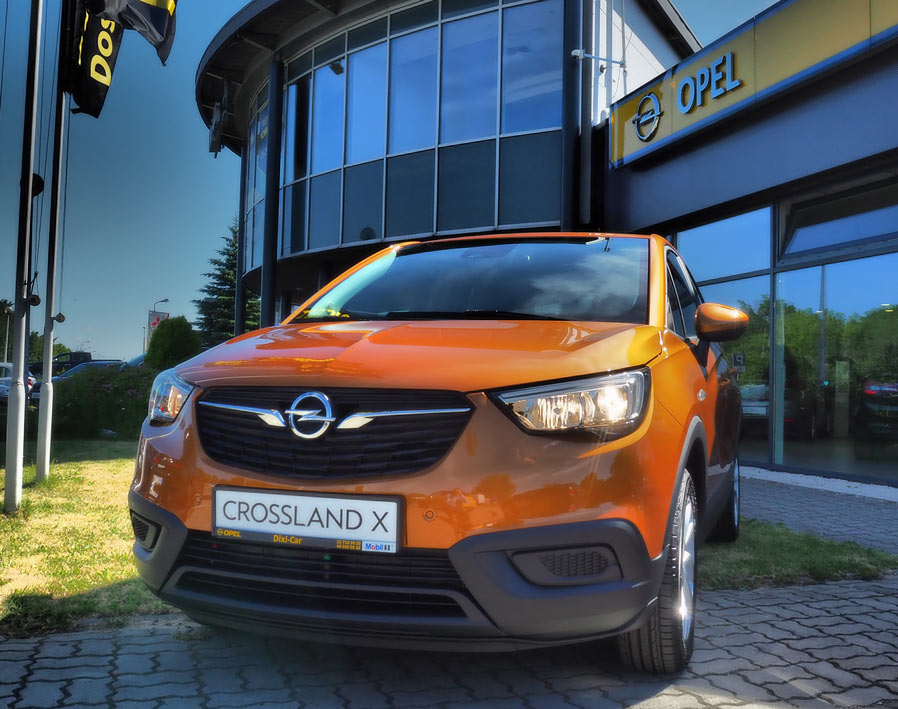 Pomarańczowy Amber Opel Crossland X Enjoy, salon Opel